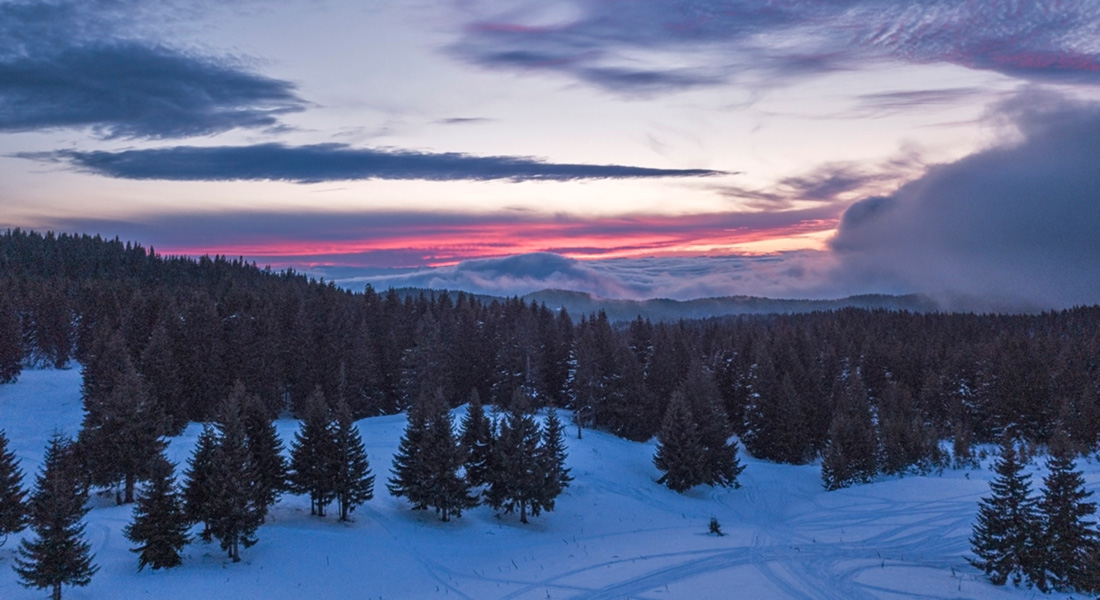 Kopaonik planina skijalište nacionalni park noćna panorama